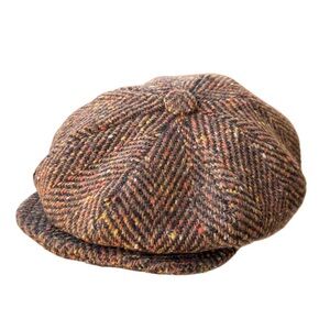 Stefeno Tweeds multicolor Herringbone Cap Men Size Large